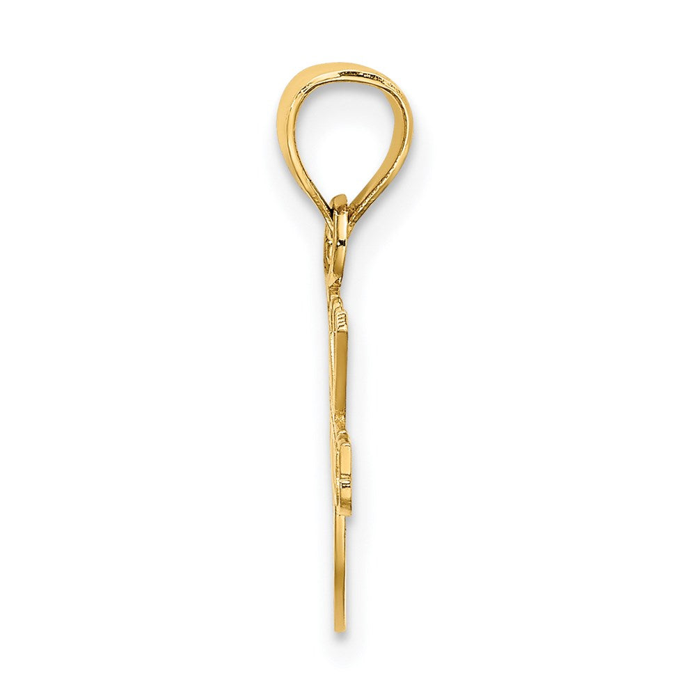 14K Gelbgold I Herz Tennis Charm