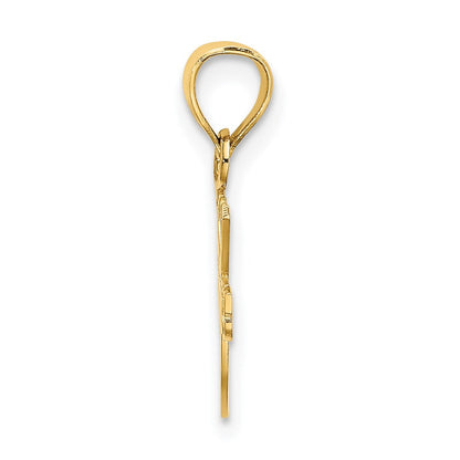 14K Gelbgold I Herz Tennis Charm