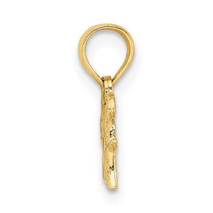 14K Gelbgold Fußball Mama Charm