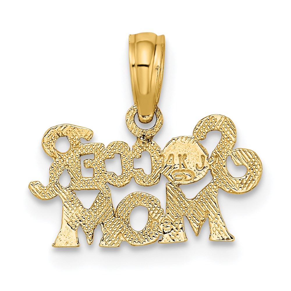 14K Gelbgold Fußball Mama Charm