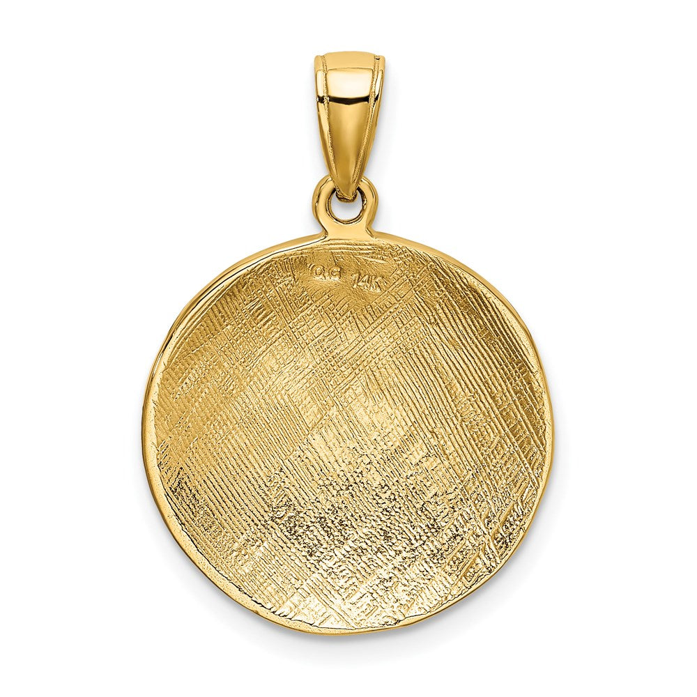 14K Gelbgold Fußball-Anhänger
