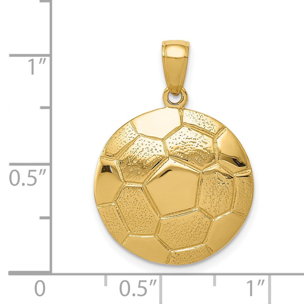 14K Gelbgold Fußball-Anhänger
