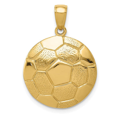 14K Gelbgold Fußball-Anhänger