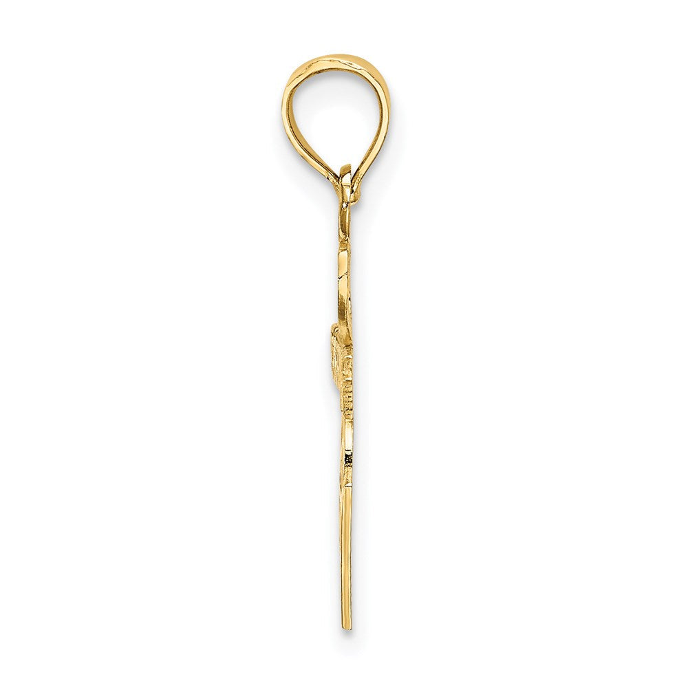 14K Gelbgold I Herz Basketball Charm