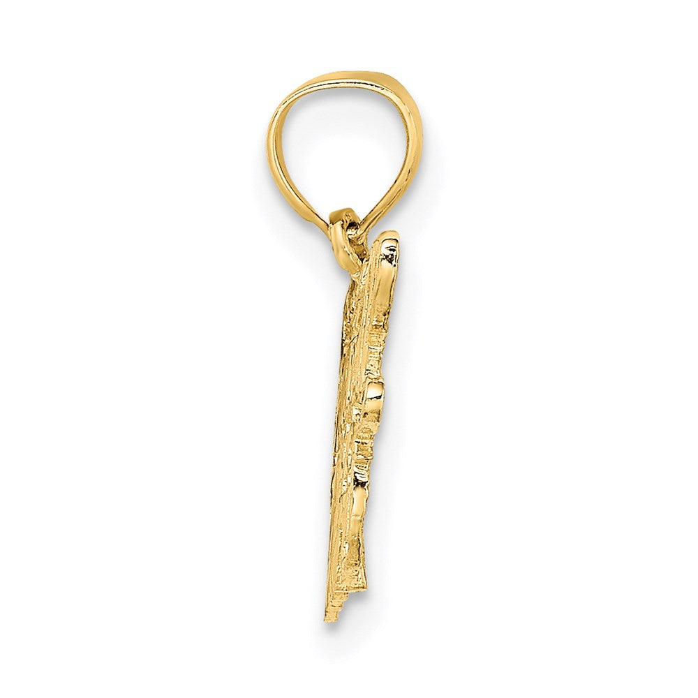 14K Gelbgold Football Mama Charm