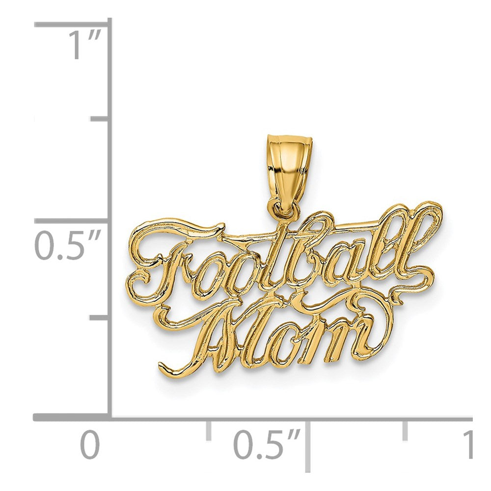 14K Gelbgold Football Mama Charm