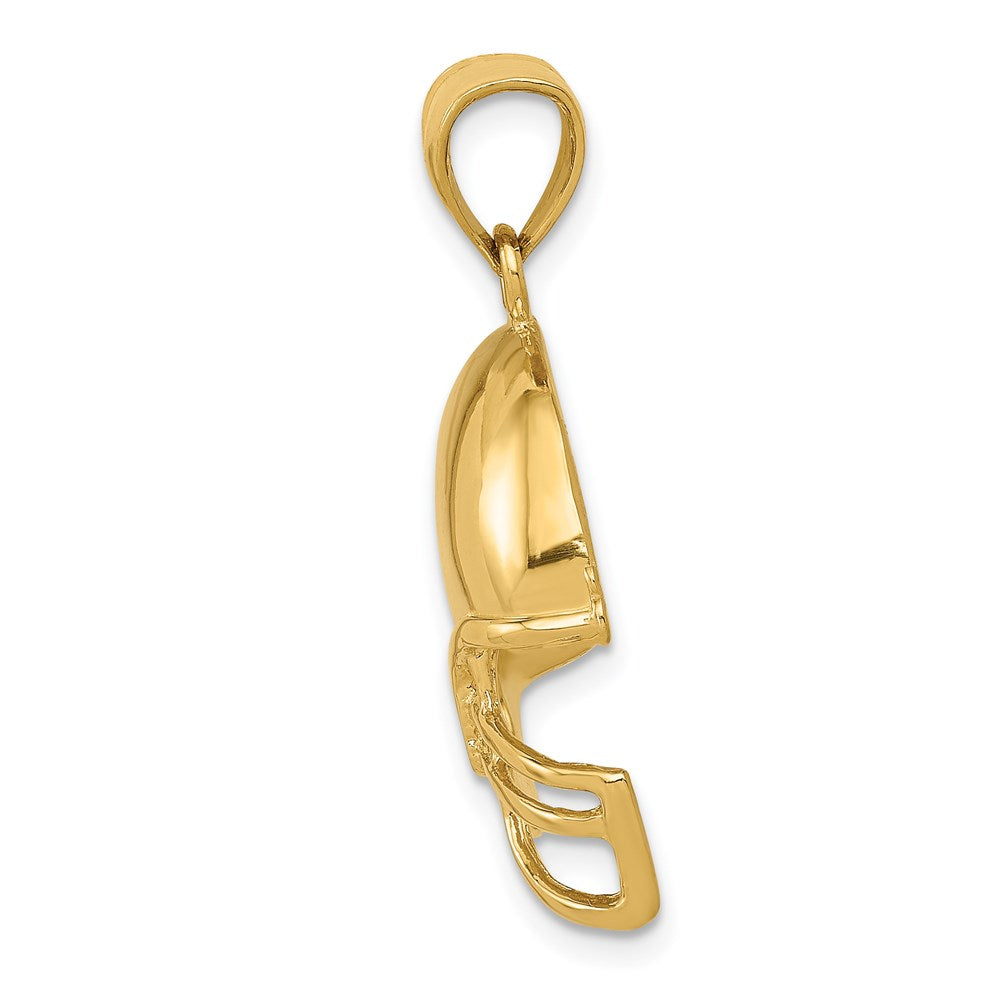 14 Karat Gelbgold Football-Helm-Anhänger