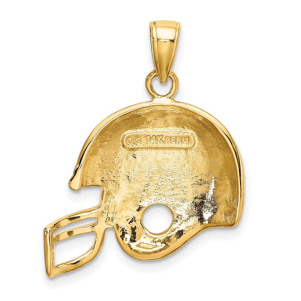 14 Karat Gelbgold Football-Helm-Anhänger