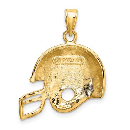 14 Karat Gelbgold Football-Helm-Anhänger