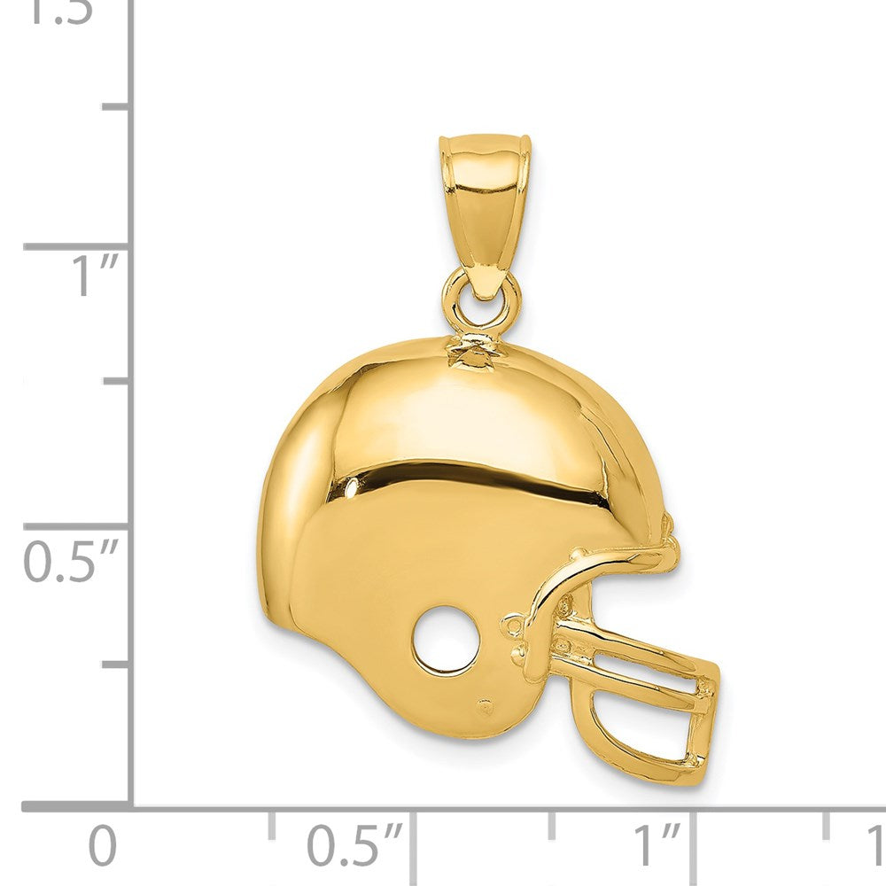 14 Karat Gelbgold Football-Helm-Anhänger