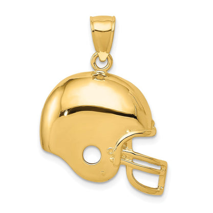14 Karat Gelbgold Football-Helm-Anhänger