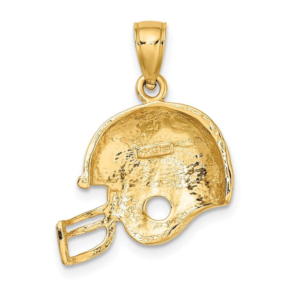 14 Karat Gelbgold Football-Helm-Charm