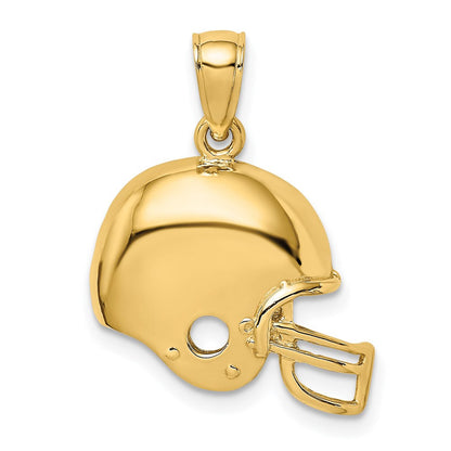 14 Karat Gelbgold Football-Helm-Charm