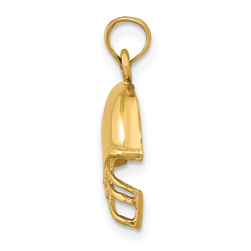 14K Gelbgold Football Helm Anhänger