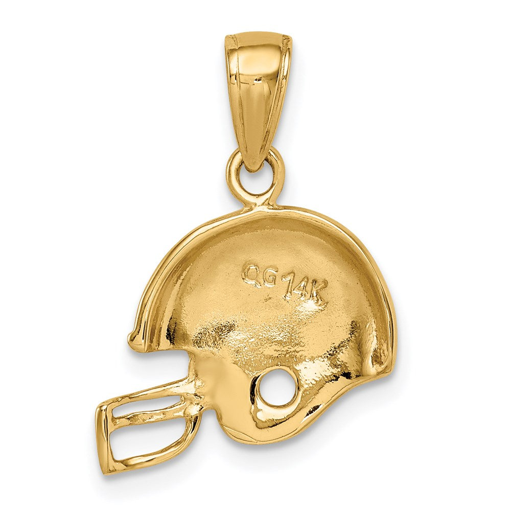 14K Gelbgold Football Helm Anhänger