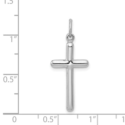 14K Weißgold Kreuz Anhänger