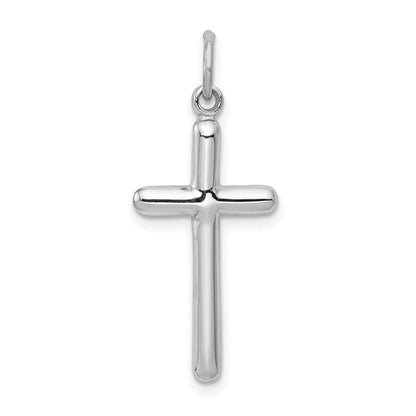 14K Weißgold Kreuz Anhänger