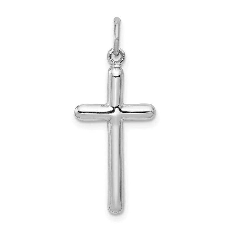 14K Weißgold Kreuz Anhänger