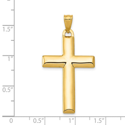 14K Gelb- & Rhodiumgold mit Rhodium wendbarer Gelb/Weiß Kreuz-Anhänger