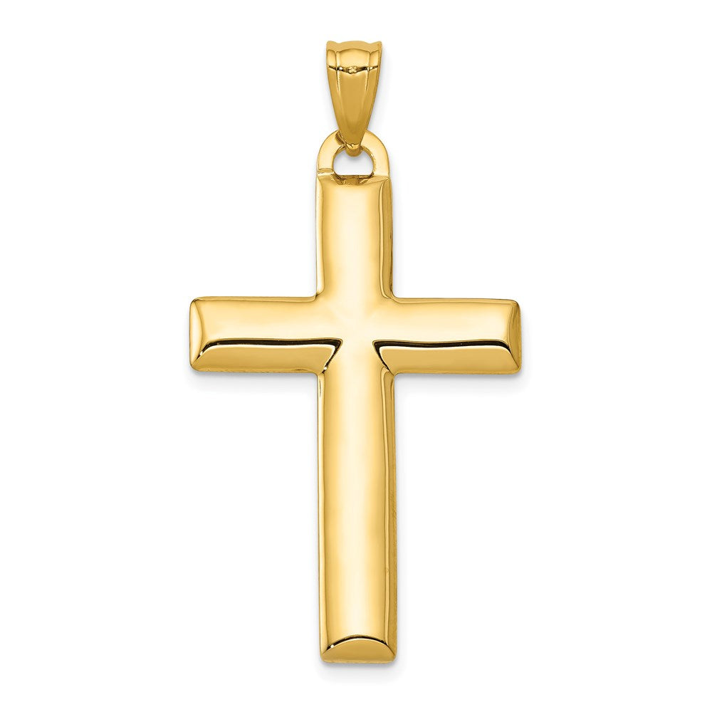 14K Gelb- & Rhodiumgold mit Rhodium wendbarer Gelb/Weiß Kreuz-Anhänger