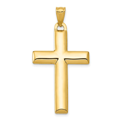 14K Gelb- & Rhodiumgold mit Rhodium wendbarer Gelb/Weiß Kreuz-Anhänger