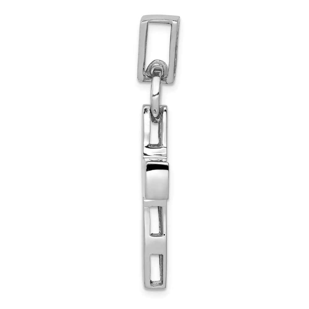 14K Weißgold Moderner Kreuz-Anhänger