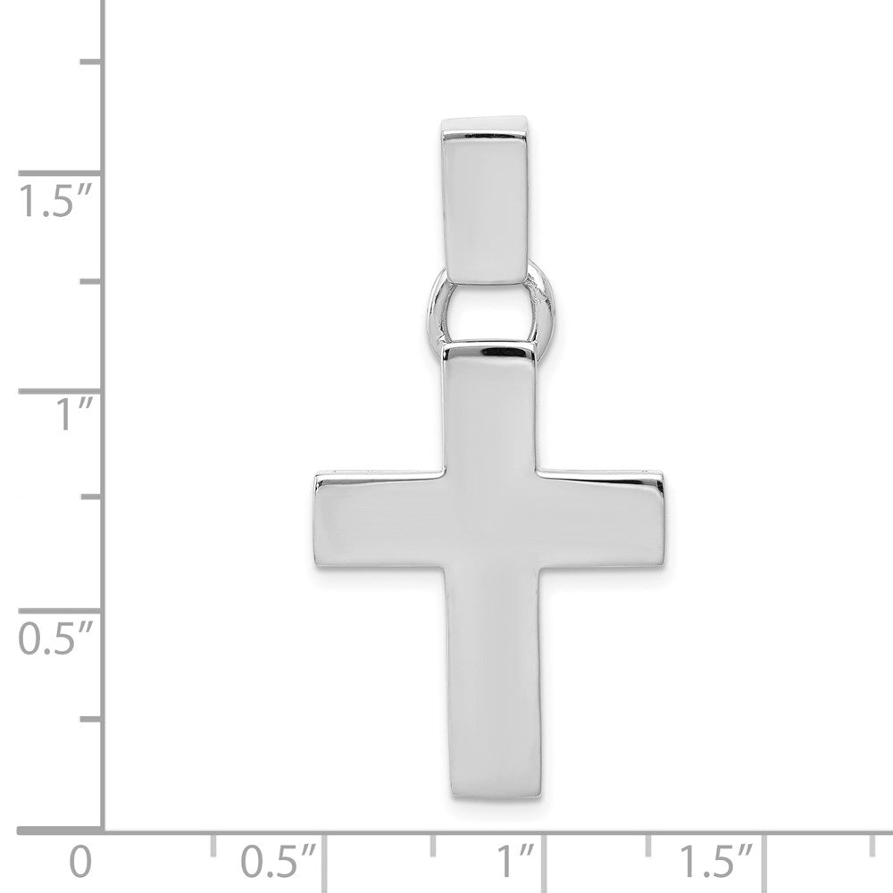 14K Weißgold Moderner Kreuz-Anhänger