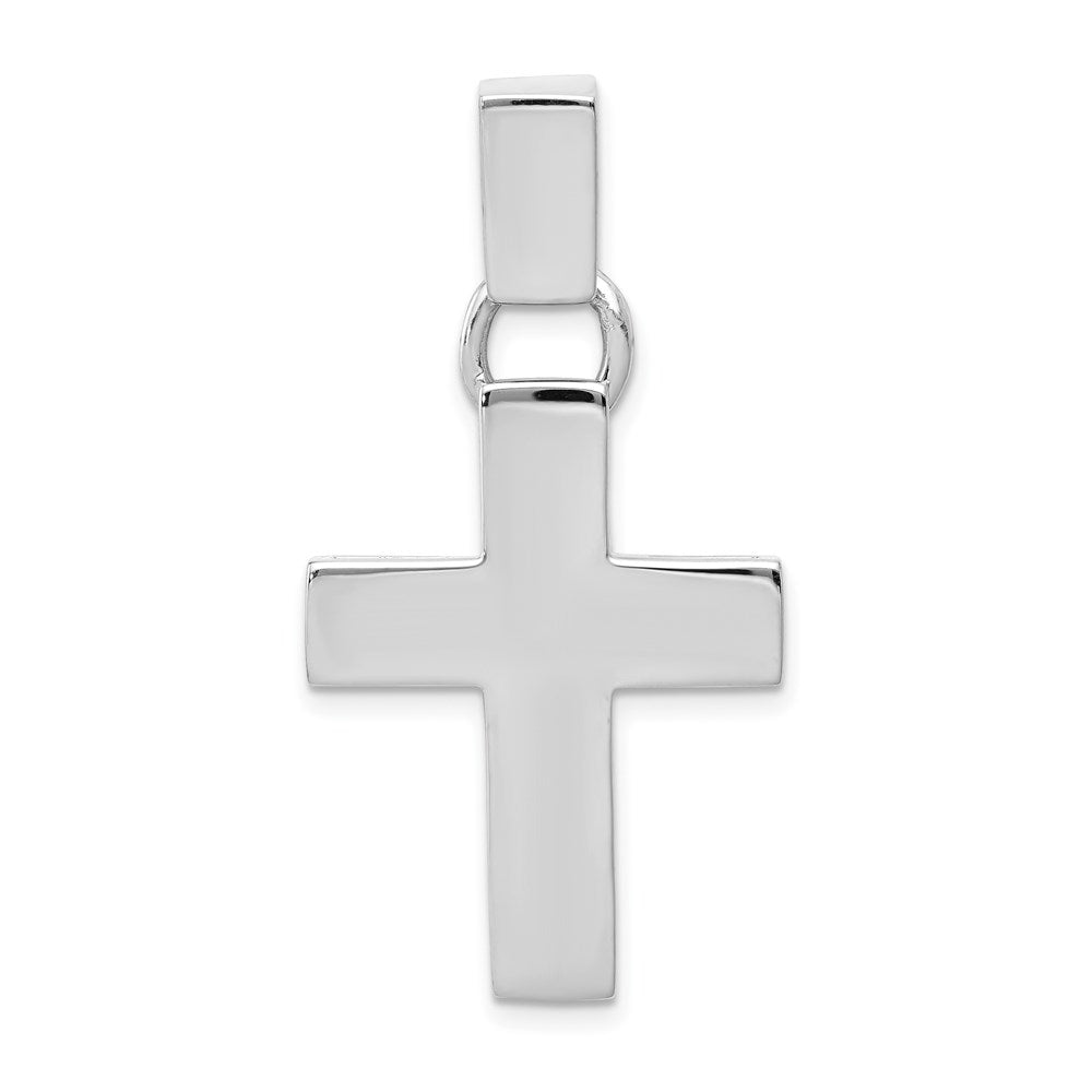 14K Weißgold Moderner Kreuz-Anhänger