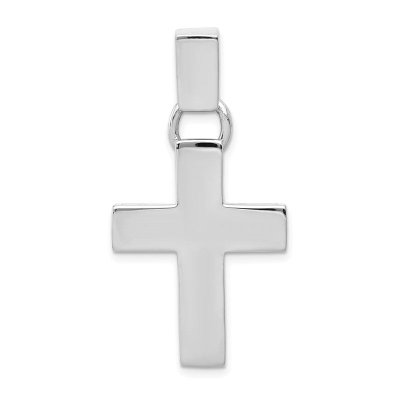 14K Weißgold Moderner Kreuz-Anhänger
