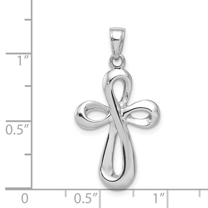 14K Weißgold Kreuzanhänger