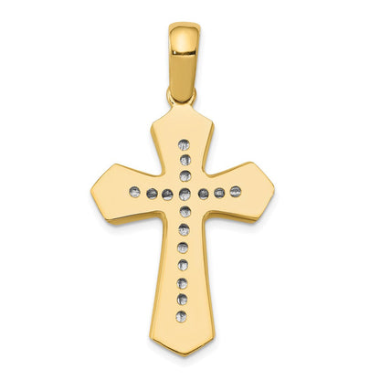 14K Bicolor-Gold Massives Kreuz-Anhänger** Falls die grammatikalisch korrektere Form gewünscht ist: **14K Massiver Kreuz-Anhänger aus Bicolor-Gold