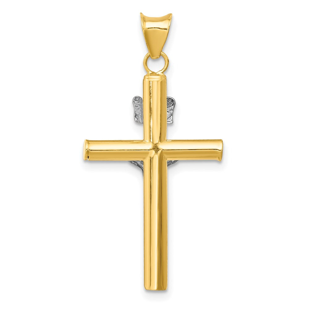 14K Bicolor Inri Kruzifix Anhänger