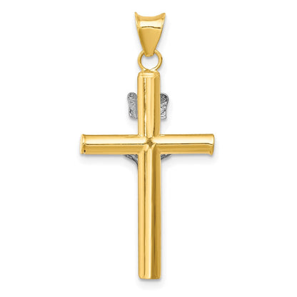 14K Bicolor Inri Kruzifix Anhänger