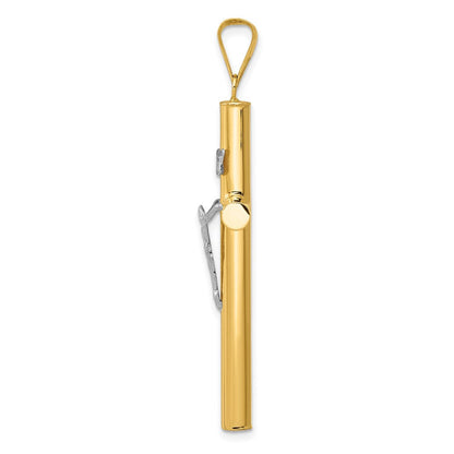 14K Bicolor-Gold INRI-Kruzifix-Anhänger