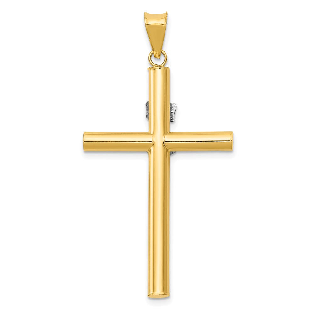 14K Bicolor-Gold INRI-Kruzifix-Anhänger