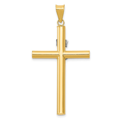 14K Bicolor-Gold INRI-Kruzifix-Anhänger