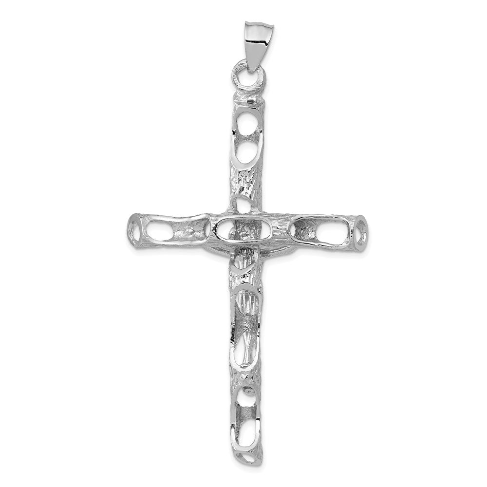 14K Weißgold Kruzifix-Anhänger
