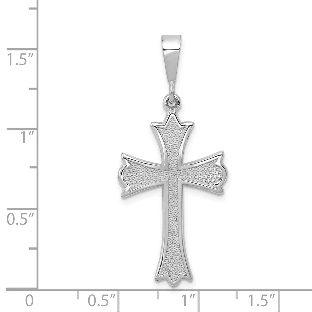 14K Weißgold Kreuzanhänger
