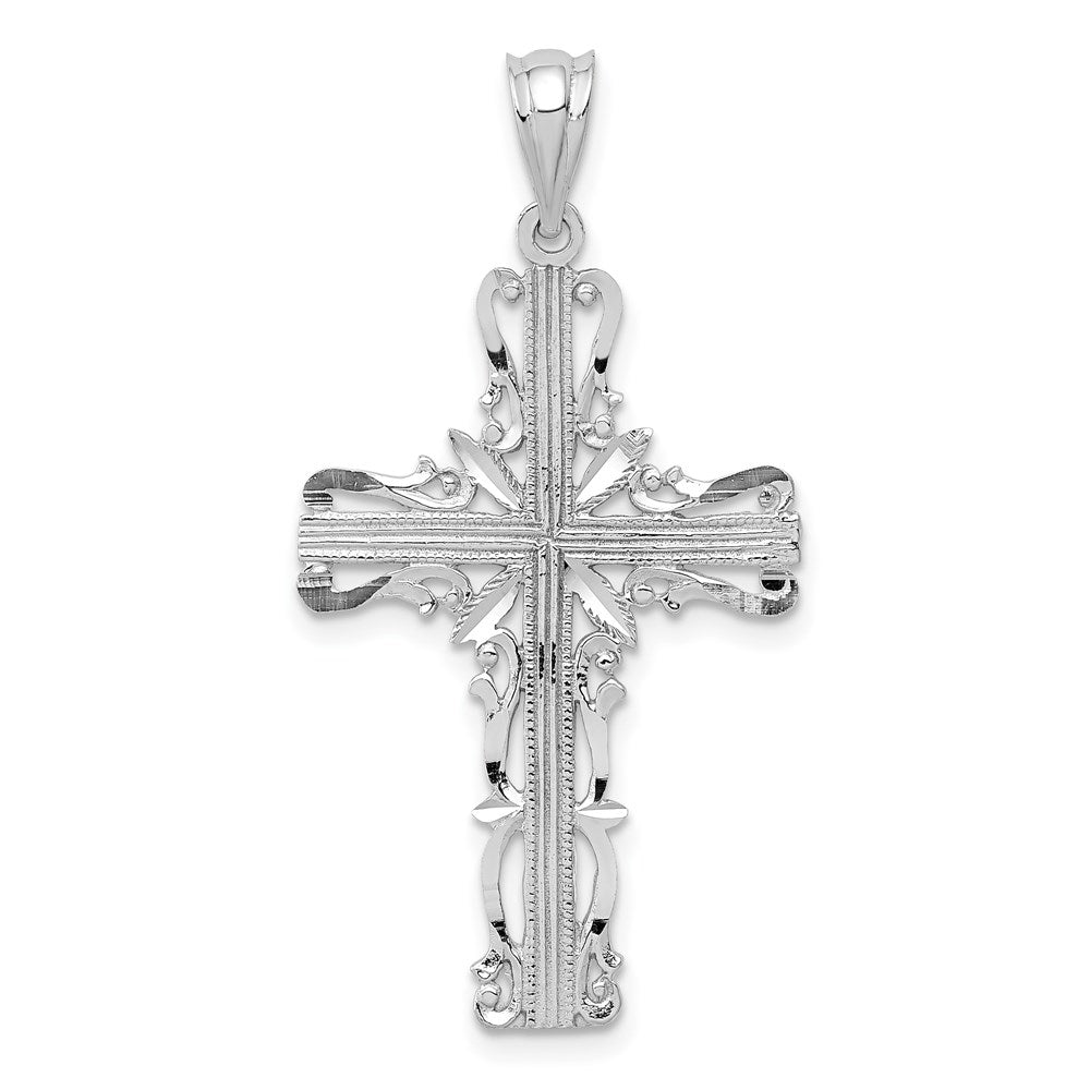 Anhänger „Lateinisches Kreuz" aus 14K Weißgold