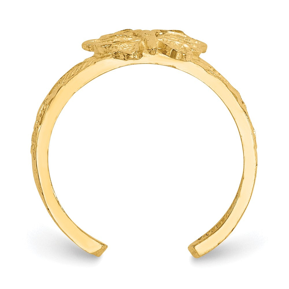 14K Gelbgold Schmetterling-Zehenring