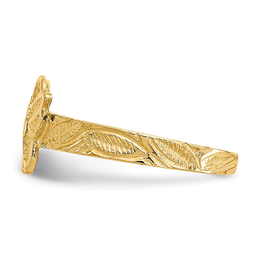 14K Gelbgold Schmetterling-Zehenring
