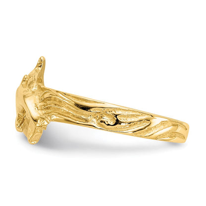 14K Gelbgold Delfin-Zehenring