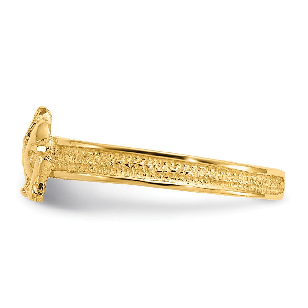 14K Gelbgold Elefanten-Zehenring