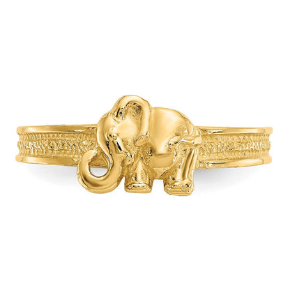 14K Gelbgold Elefanten-Zehenring