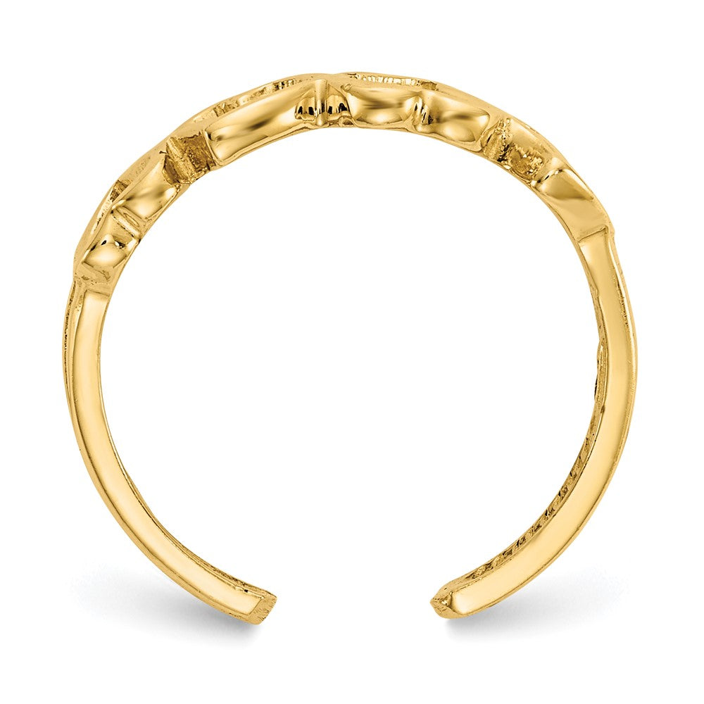14K Gelbgold Herz Zehenring