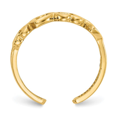 14K Gelbgold Herz Zehenring
