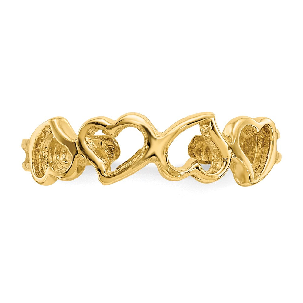 14K Gelbgold Herz Zehenring