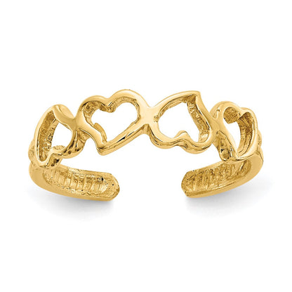 14K Gelbgold Herz Zehenring