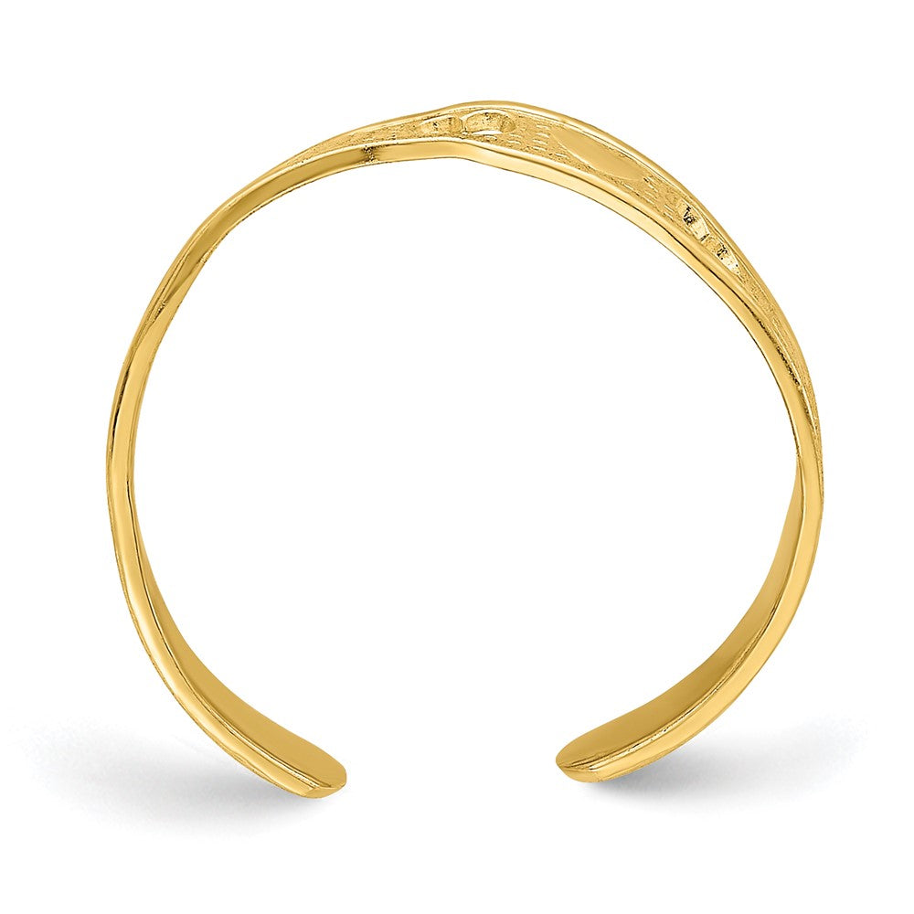 14K Gelbgold Herz Design Zehenring