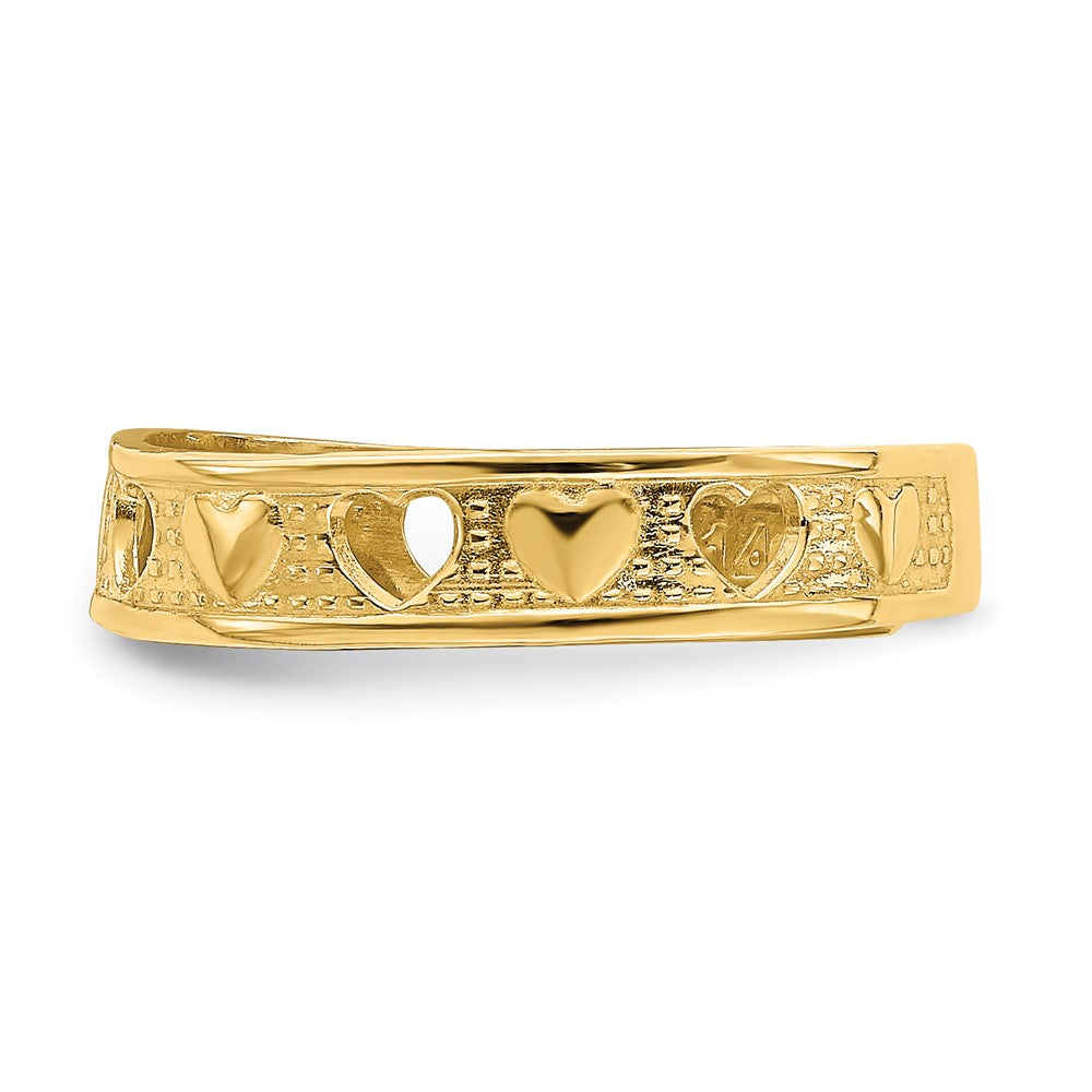 14K Gelbgold Herz Design Zehenring